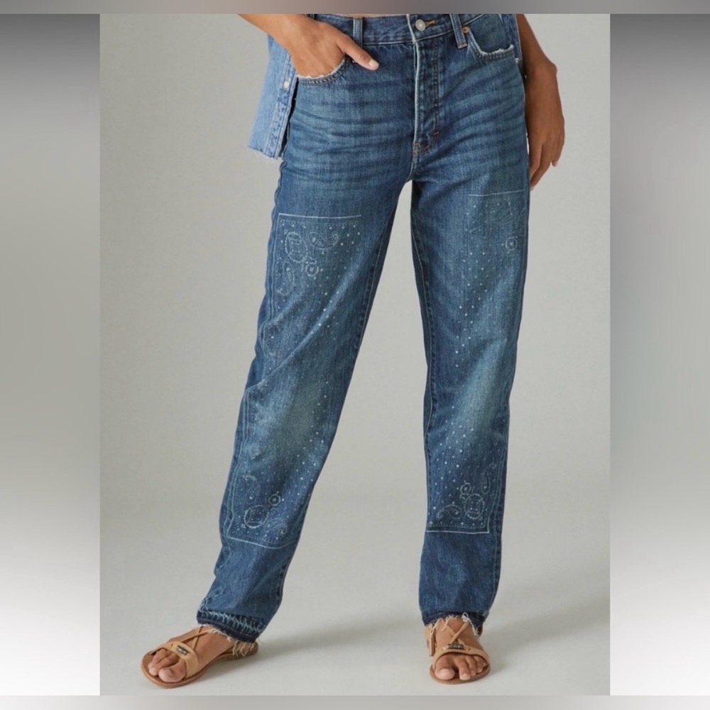 Lucky Brand Lucky Legend Drew Mom High Rise Taper Leg Jeans Size 2